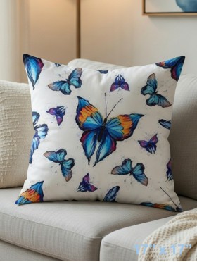 Butterfly Print Cushion & Filler